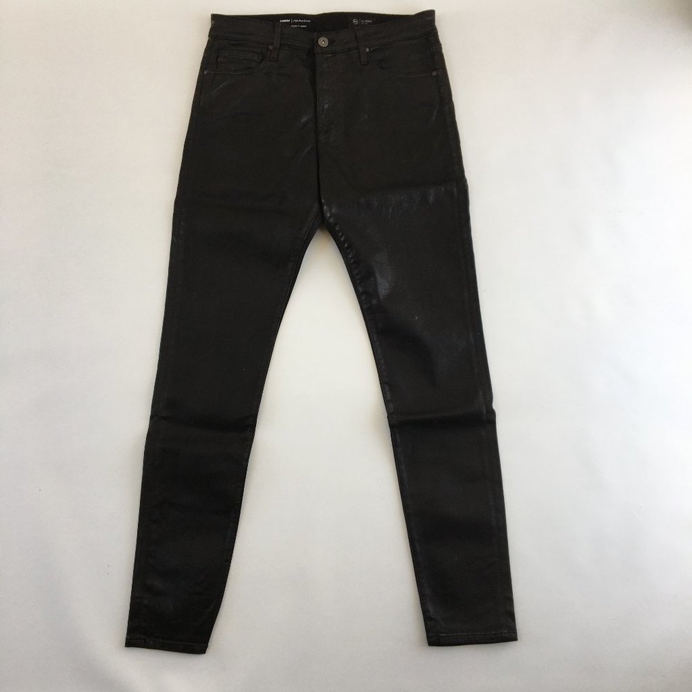 Ag Adriano Goldschmied FARRAH High-Rise Skinny Black Jeans 30